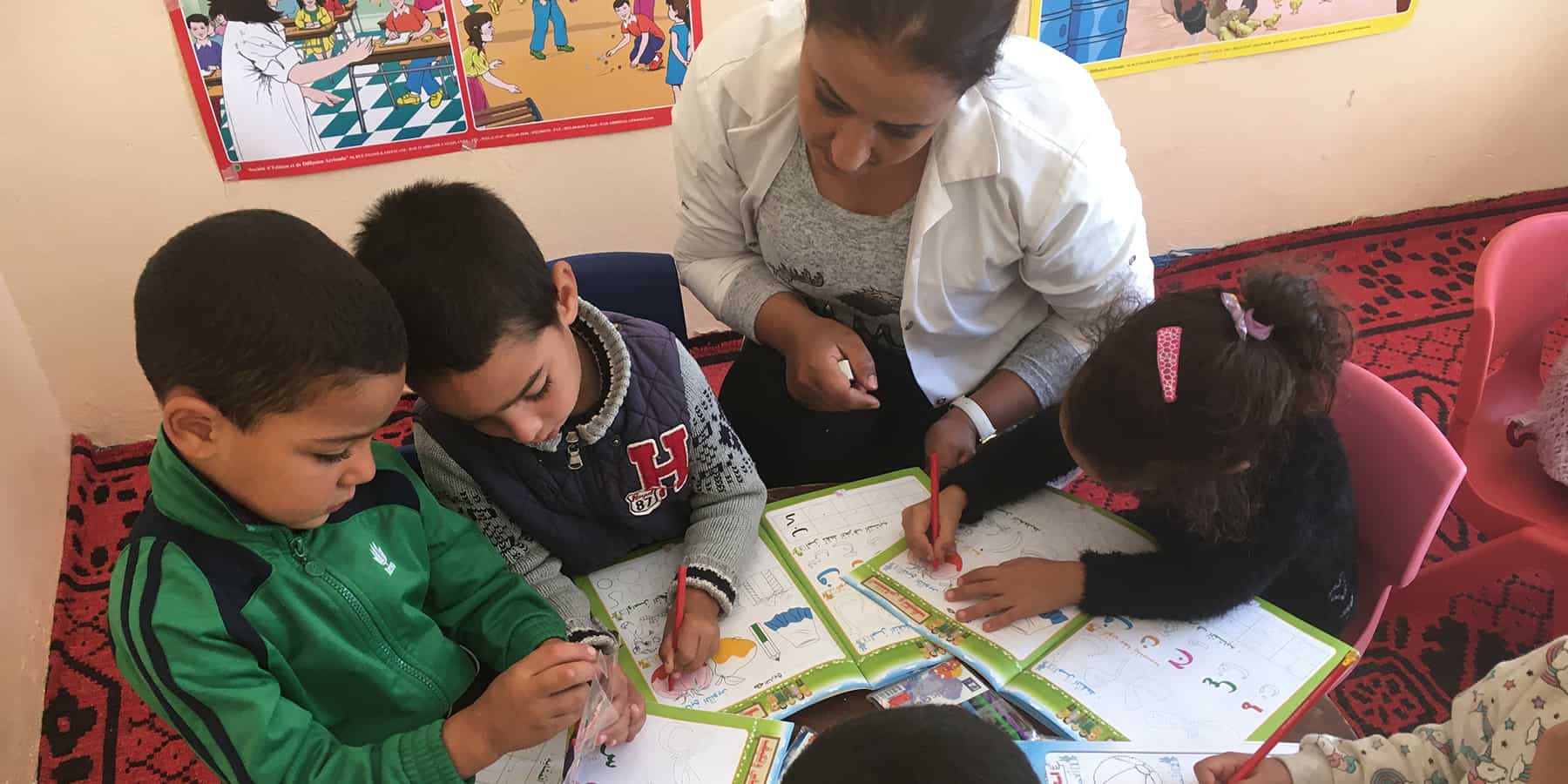 Children in class - Hannan School Morocco
